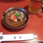 大衆割烹 善甚 - お通しと生ビール