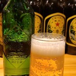 酒場とフライ ニコジ - お酒①ハートランド(瓶ビール、麒麟ビール)(税込638円)