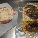 鉄板 厳島 - トマトソース焼きととん平焼きハーフ