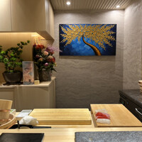 京都 鮨 まつもと - 板場をぐるりと囲むL字型のカウンター✩.*˚