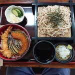 そば処馬車屋 - 天丼セット (1,200円・税込)