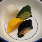 Mikuniya - 美國屋 ＠日本橋 限定 うな丼セットに付く彩も素敵な漬物