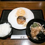 若狭 - 焼き鯖定食￥７９０（ごはん大盛り・無料）