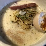 鴨出汁中華蕎麦 麺屋yoshiki - 鴨出汁つけ蕎麦（塩）+浅利リゾット