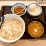 Matsuya - たまごかけ朝定食(生玉子)ライス大盛　290円