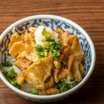 Grated chicken skin ponzu sauce