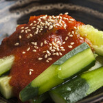 Spicy seared cucumber