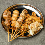 Assorted 5 skewers Yakitori (grilled chicken skewers)