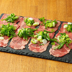 Green onion Salted beef tongue