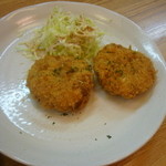 おんじき家ふうど - 日替り定食（ベーコンとアスパラのカレーコロッケ）