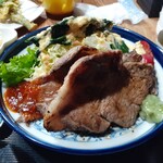 ナカガワ☆スエ食堂 - 豚ロースの炭火焼き