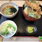 Sanuki Musashi Noudom Miori - 天丼＋ミニワカメうどん（温）