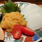 鮨なかもと - 自家製生からすみあて