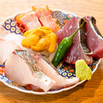 Assortment of all types of sashimi