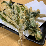 Tempura Tokuya - 行者にんにくとタラの芽