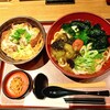 杵屋 - 紀州の梅とわかめの昆布うどん＋カツ丼