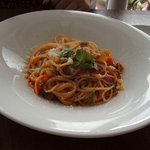 ア ミオ アージョ - 夏野菜のトマトソーススパゲッティー