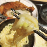 釜焼鳥本舗おやひなや - 讃岐うどん…釜玉…プレーン…天空麺リフト(｀_´)ゞ