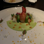 DINING & BAR TABLE 9 TOKYO - 柑橘香るオマール海老のマリナータとブティポワ　キャビアを添えてミモザ風