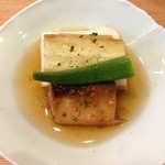 春草 - 13.7月　鮎焼き、加賀太きゅうり、焼き茄子、胡麻豆腐、オクラの煮浸し