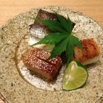 春草 - 13.7月　カマスの塩焼き、松風、鱧寿司