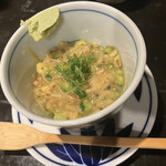 玉椿 - 胡麻豆腐　なめ茸とアボガド餡掛け