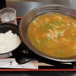 手打うどん 三豊 - カレーうどん大、牛肉、白ご飯