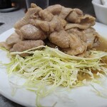 Maruyoshi - しょうが焼き 650円 定食セット 200円 大盛 100円