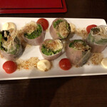 おかげさま - 生ハムと水菜の生春巻き