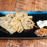 Smoked tatami sardine with Shuto butter