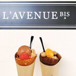 L'AVENUE BiS - パルフェ フレーズ ピスターシュ、クレープ ショコラ セトカ マロン