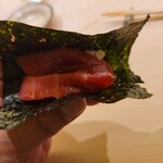 鮨 なんば - トロ手巻き