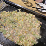 もんじゃ焼き 和 - サーモンネギコーンもんじゃ　1500円