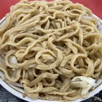 ラーメン もっけだの - 『ラーメンニンニク野菜マシマシ+ネギ』の天地返し