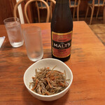 キッチン・オバサン - モルツ中瓶550円　きんぴらごぼう190円