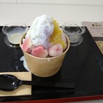 麩の岡田屋 - 生麩のかき氷　バタフライピーレモン