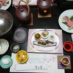 Oyado Shimizuya - 夕食開始時のテーブル