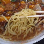 我流食堂 - スタミナホット_ダブル(2玉)1050円　麺アップ