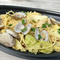 CODA ROSSA - 海老と浅利と春キャベツのスパゲッティ　ハーブバター