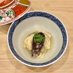 川田 - 2023.3.  湯葉と蕨の炊き合わせ