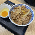 Yoshinoya - 牛丼小盛り&生玉子〜(朝牛セット)