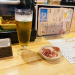 Bar Tigre - ハートランドビールとお通し(生ハム)