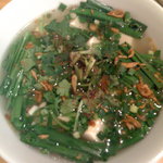 (食)越南 - 豆腐とニラのスープ