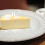 珈琲館 - ニューヨークチーズケーキ。ドリンク付き。