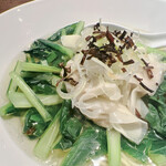 鶏そば・ラーメン Tonari - ■牡蠣ワンタンと青菜の旨塩そば　¥1,000税込