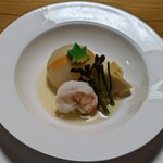 ご馳走 青柳 - 新玉葱の煮もの