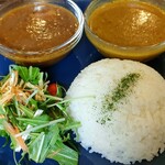 エイケイコーナー - インドカレー2種盛り