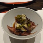 割烹 清風 - 突き出し：竹の子を使ったお豆腐とホタルイカ・蕨