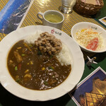 Kareshoppu Yamagoya - 今週のCランチ　野菜カレー+納豆、辛口