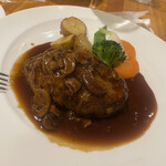 ベンソン - ハンブルグステイク。オニグラがあると頼む病だが今日は飲み会だったのでオニグラは我慢の子